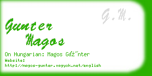 gunter magos business card